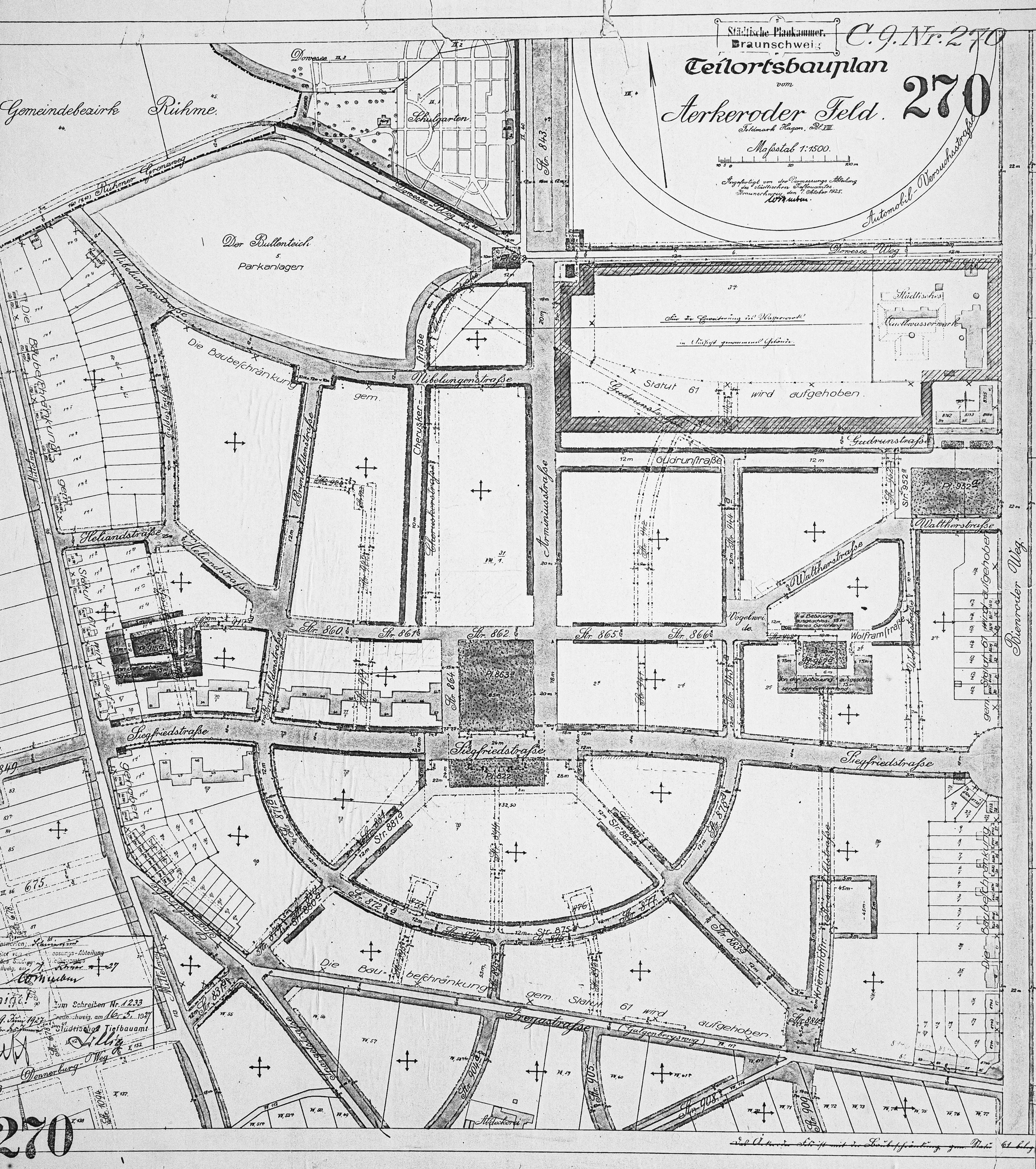 Siegfriedviertel B Plan 1925